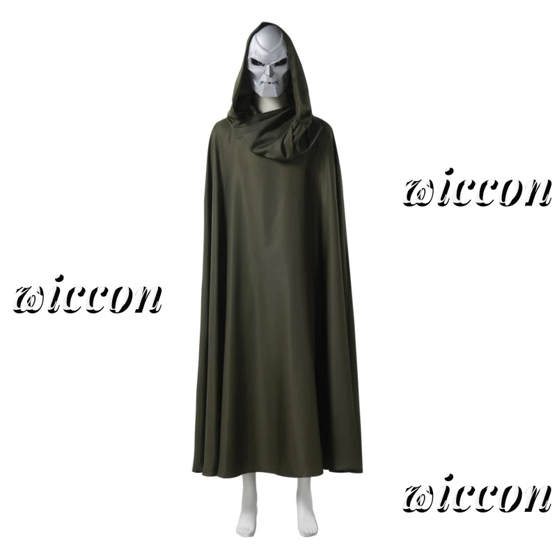 أزياء CosplayDoom التأثيرية، قناع عباءة، زي لعب الأدوار الأنيمي، أزياء حفلات الهالوين للرجال