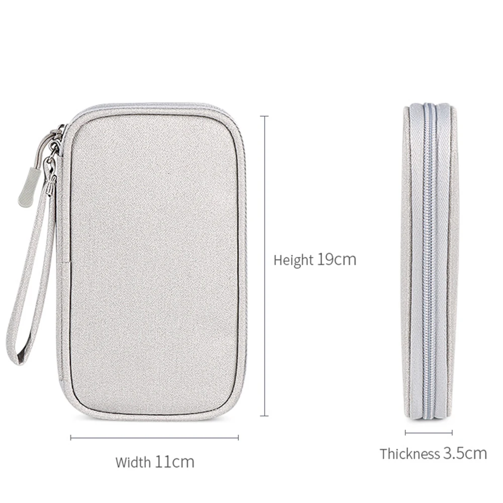 Cable Organizer Mobile Power Headphone Electronics Accessories Bag Cable Protector Case Cache Cover Sujeta Cables Storage Bag