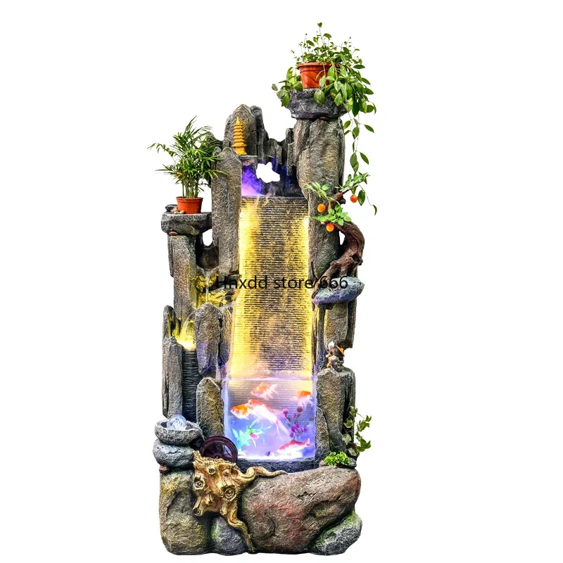 Large rockery flowing fountain opening decoration gift humidifier ornament