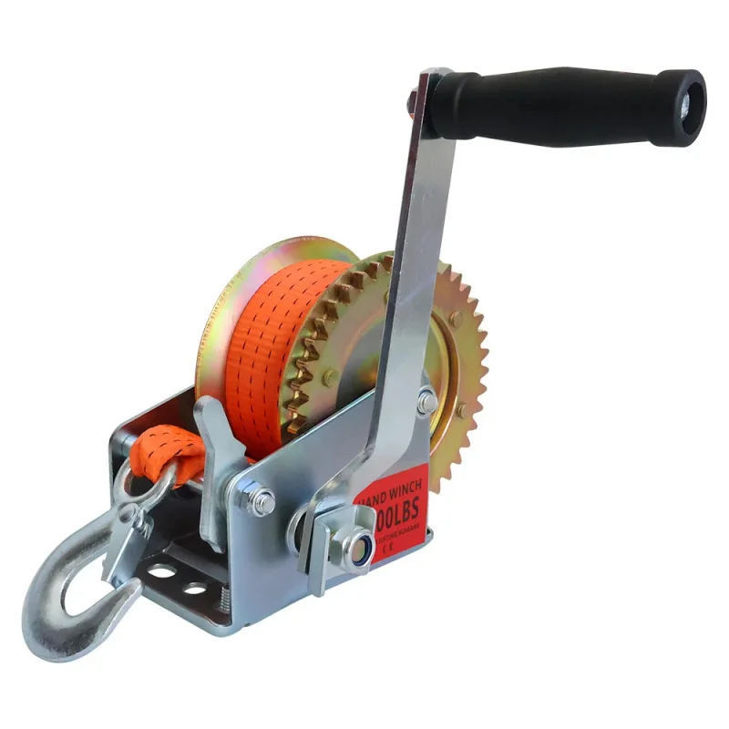 

Manual Crank Winch Heavy-Duty Ratchet Gear Is Used For Ships, Trailers, Cars, Or Truck Towing Tools