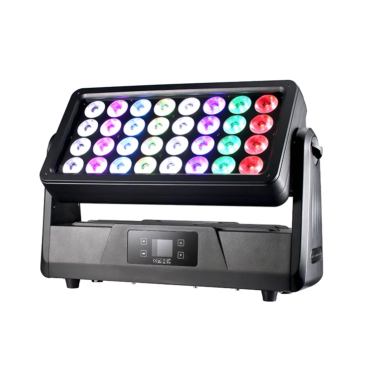 4 ชิ้น 32X40 วัตต์ Rgbw 4In1 เมืองสีกลางแจ้ง Ip65 กันน้ําไฟ LED ล้างพร้อมกรณีเที่ยวบิน