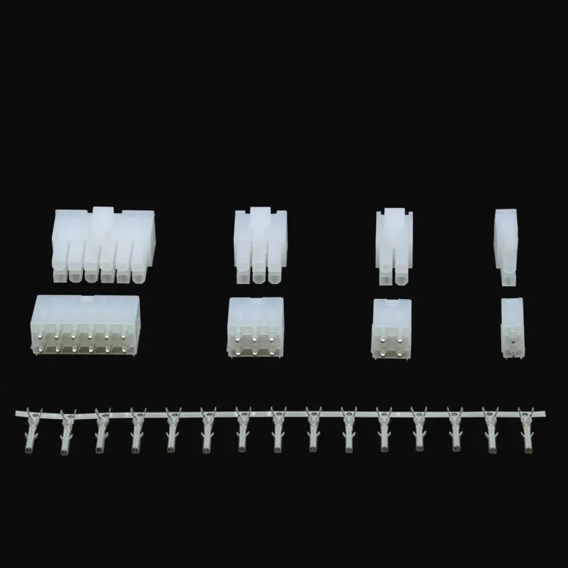 10sets 5557/5559 PCB Connector Set Kits 4.2mm Male Female Socket Plug Straight Needle Base + Rubber Shell + Terminal