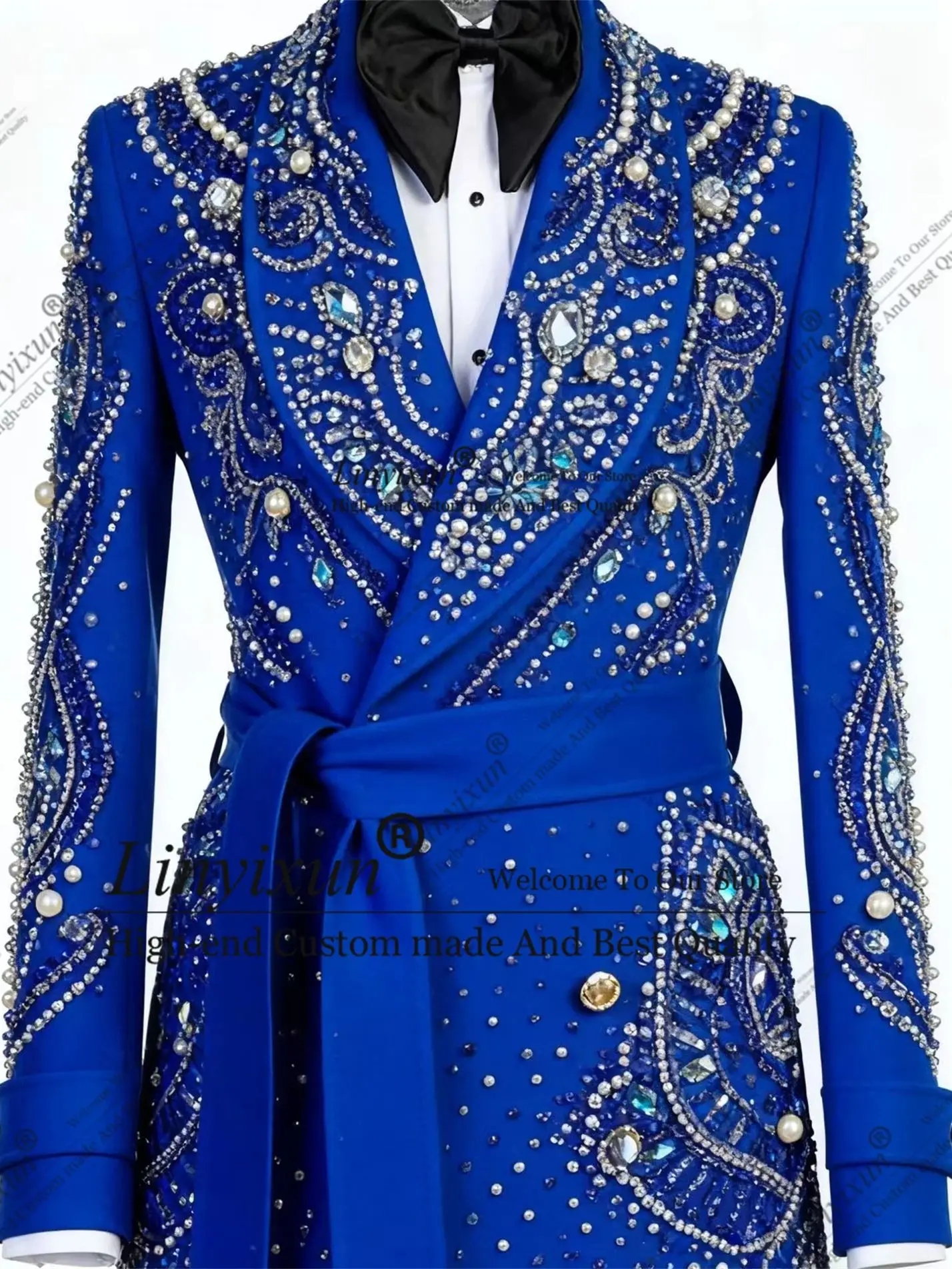 

Красивое зимнее длинное пальто, тонкие мужские костюмы, 1 шт., мужские пиджаки для жениха, индивидуальные блестящие смокинги со стразами и бриллиантами, Ropa homre