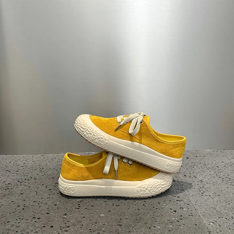 

Women Sneakers Fashion Genuine Leather Comfortable Casual Shoes British Retro Anti Slip Sports Shoes for Women Spring Shoes New