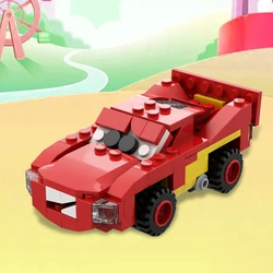 MOC Racing Anime Movies Lightninged McQueen Building Block set Animation Movie Speed Sports Car Model Bricks Toys Kids Gifts