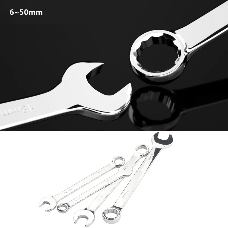 

Dual Purpose Plum Wrench Universal Car Truck Vehicle Repair Tools Torque Ratchet Combination Spanner Gear Wrench Sets 6 To 50mm