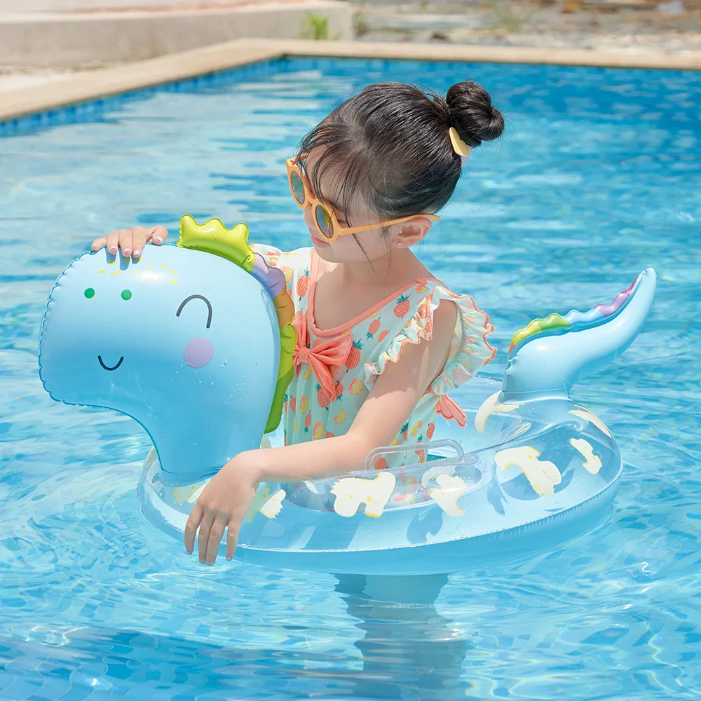 Rooxin Baby Float Swimming Ring for Kids Dinosaur Inflatable Pool Float Swimming Circle Water Play Inflatable Toys Pool Tube