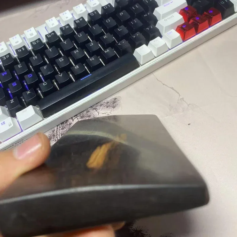 مسند يد من خشب الصندل الأرجواني مخصص من الخشب الصلب مريح راحة راحة راحة واحدة مضادة للانزلاق مريحة لعبة المكتب سوار مسند المعصم