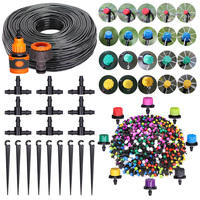 5M 8 Colors Micro Drip Watering Kit Garden DIY Automatic Irrigation System & Adjustable Dripper 4/7'' Hose for Greenhouse