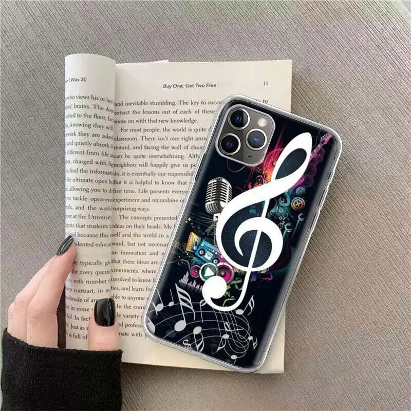 Emotional musical symbols Phone For Apple Iphone 14 12 13 15 Pro Max Mini 11 16 Plus X XS XR Case SE 2020 Shell Cover Clear TPU