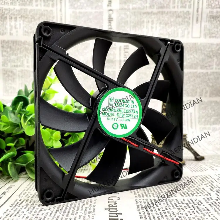 جديد DFS132512H 13525 12 فولت 3.0 واط 13.5 سنتيمتر مروحة التبريد مجموعة تجميع