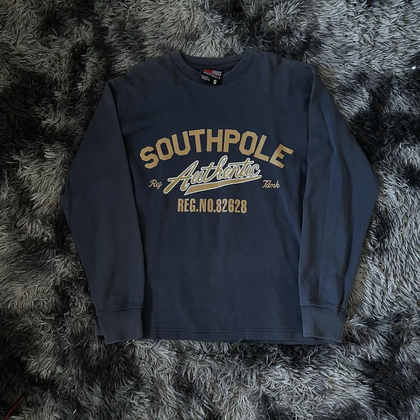 2000s Southpole High Street Shirts Y2K Mens Graphic Print Oversized T Shirt Harajuku Gothic Round Neck Cotton Long Sleeve Tops