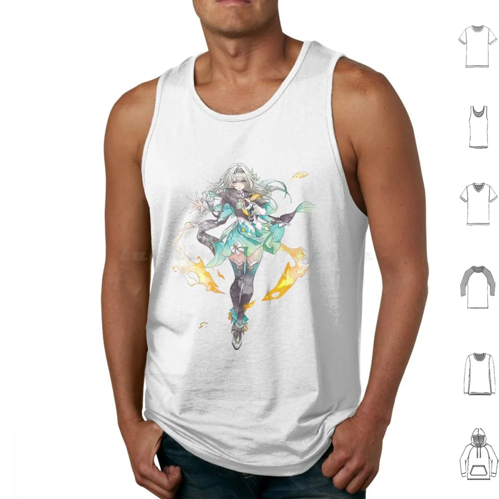 Firefly Watercolor Tank Tops Vest Sleeveless Watercolor Water Colour Watercolour Texture Handpainted Anime Waifu Girl Cute