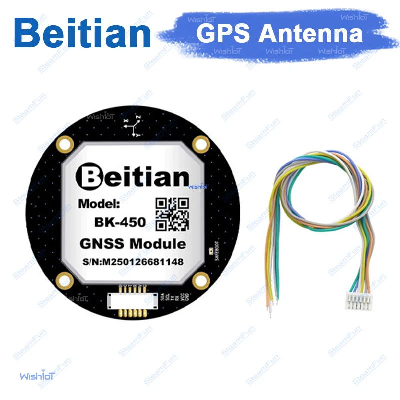 

M9140 Chip Locking Connector 1.5m CEP Beitian BK-450 Rugged GNSS Module w/QMC5883L Compass 4-System GPS/GLONASS/BDS/Galileo