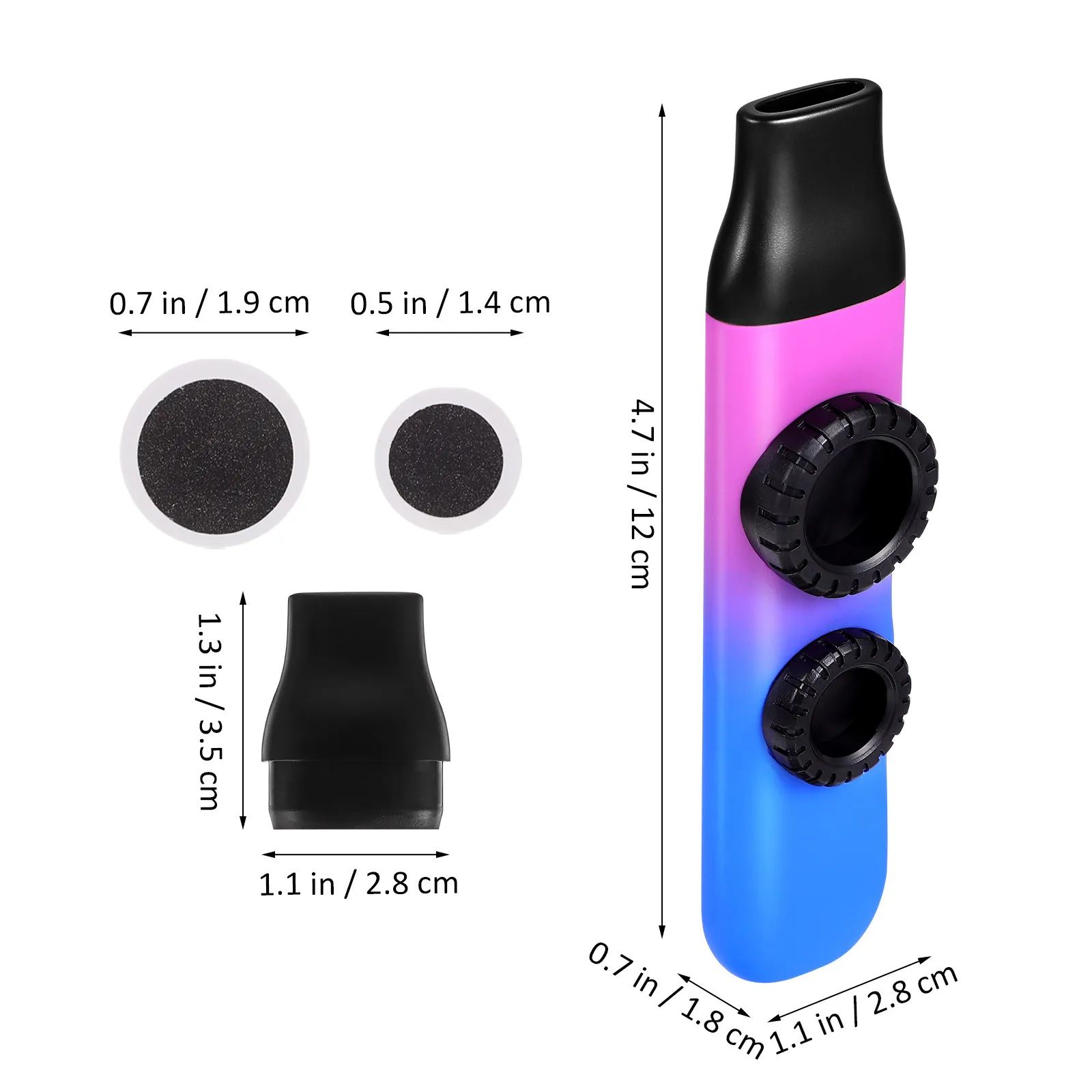 2Sets Kazoo Musical Instruments Double Flute Holes Replaceable Mouthpiece Portable Easy Play for Party Music Accompaniment