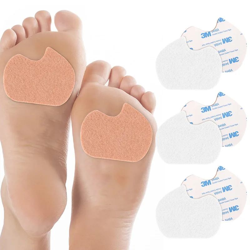 1 Stück Vorfußpolster, multifunktional, verhindert Scheuern, verdicktes Filz-Fußpolster, verhindert Blasen, Scheuern vorne, halbes Fußpolster