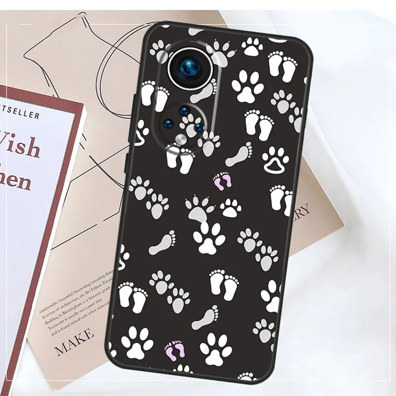 Dog foot Paw Colorful Pattern For Honor X8a X9a X8b X9b X6a X7a X6 X7 X8 X9 Honor Magic 5 Lite 50 70 90 Magic 6 Pro Case