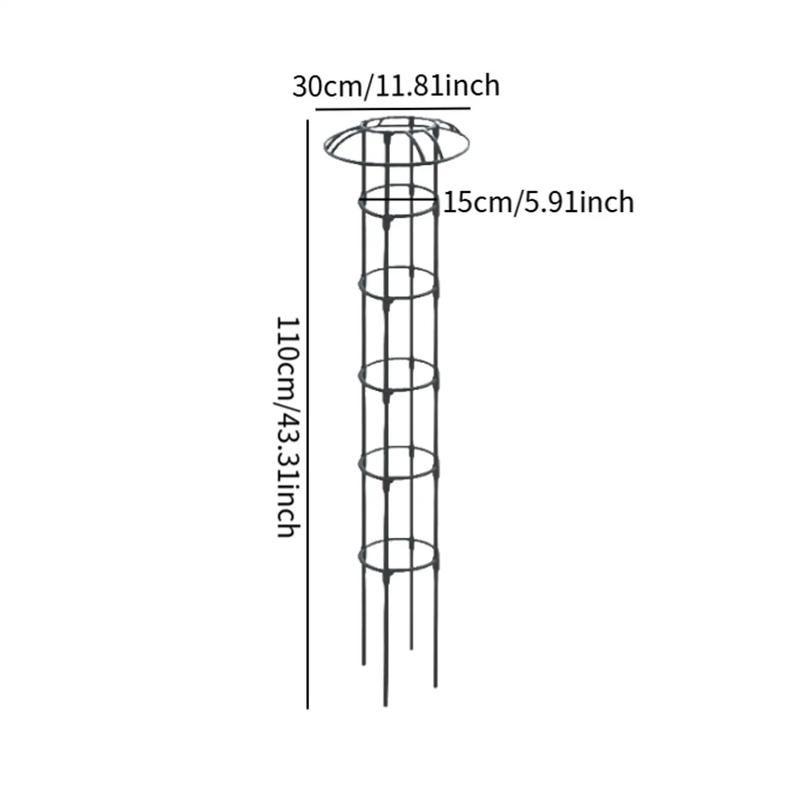 Garten-Obelisk-Spiegel, rostbeständig, für Topfpflanzen, für Zuhause, Hof, dekorativer Blumenständer, Garten-Klettergerüst für Blumen