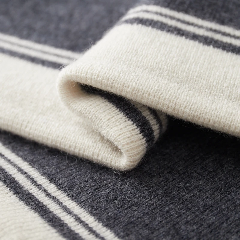 اختيار جودة عالية الرجال الصوف الخالص السراويل الخريف الشتاء سميكة 100% الصوف محبوك سروال شكل قلم رصاص لينة الأساسية مرونة الخصر بنطلون