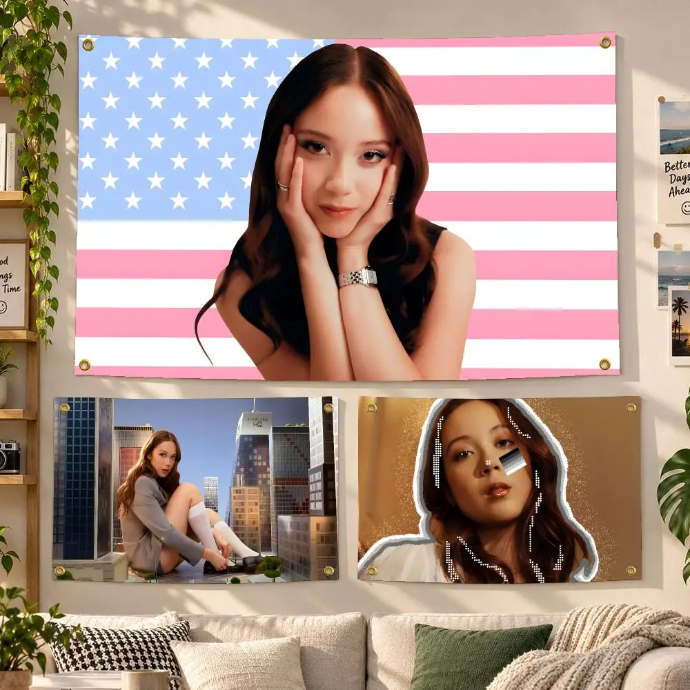 Singer Laufey Jazz Pop Flags Personalized Banner Flag Room Dorm Camping Picnic Garage Bar Outdoor Wall Decor