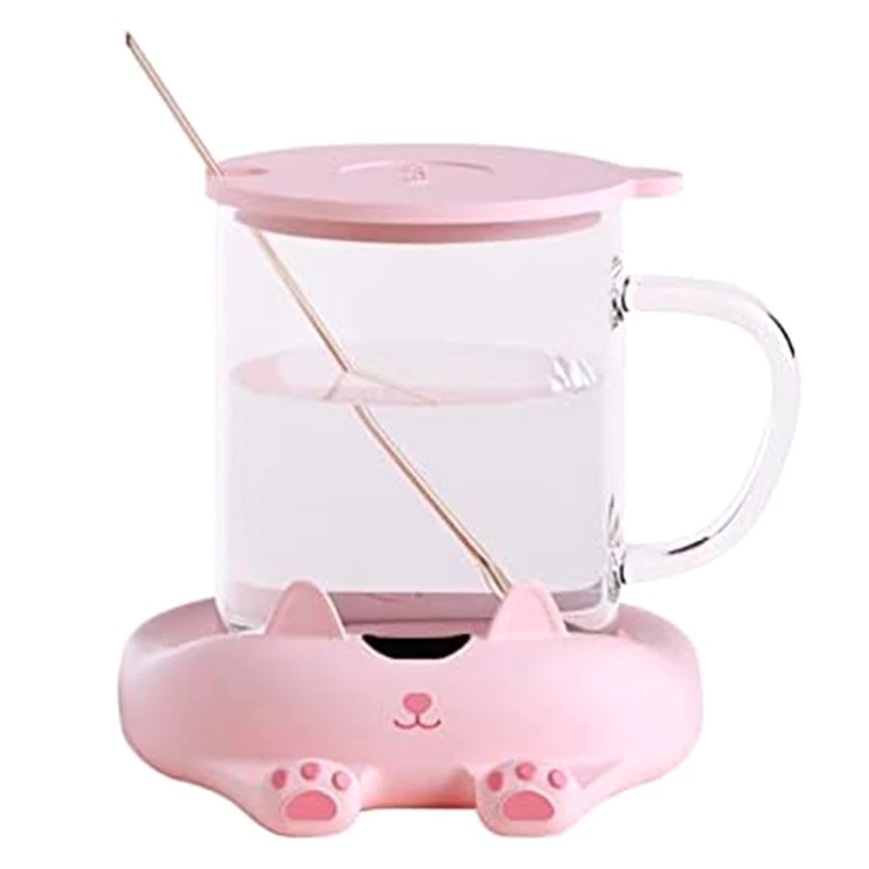 Coffee Warmer Heating Coaster Cute, 3 Adjustable Temperatures, Up To 75° Heat, Heat Retention US Plug