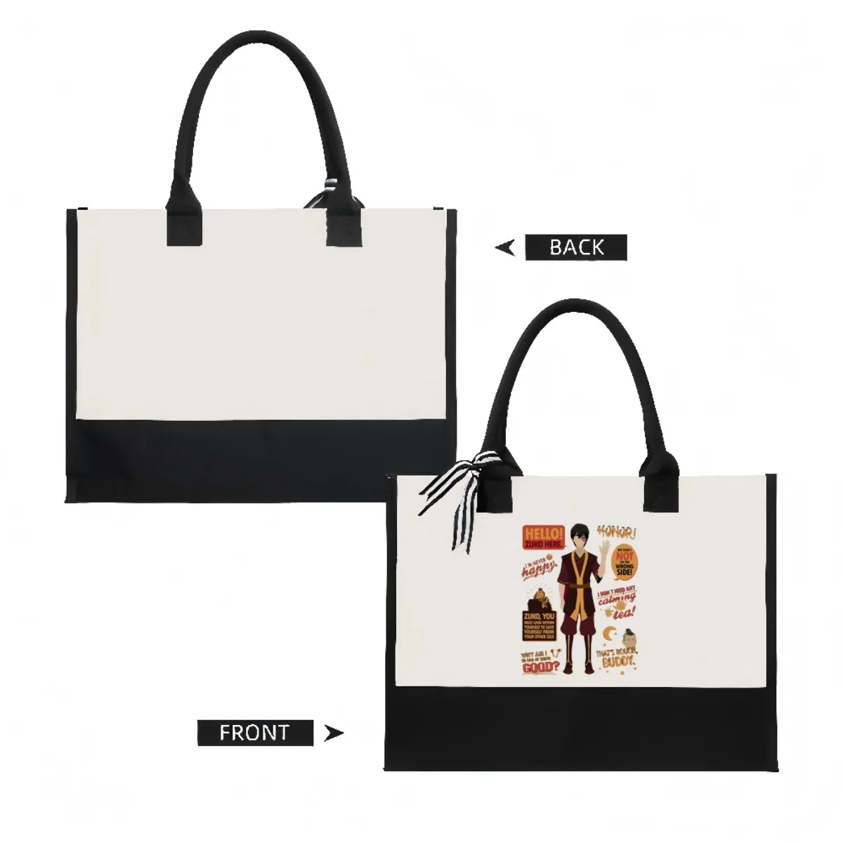 ملصقات The Last Air Hello, Zuko Here 2026 وصلت حديثًا حقيبة حمل عصرية واسعة وقابلة لإعادة الاستخدام مطبوعة 2