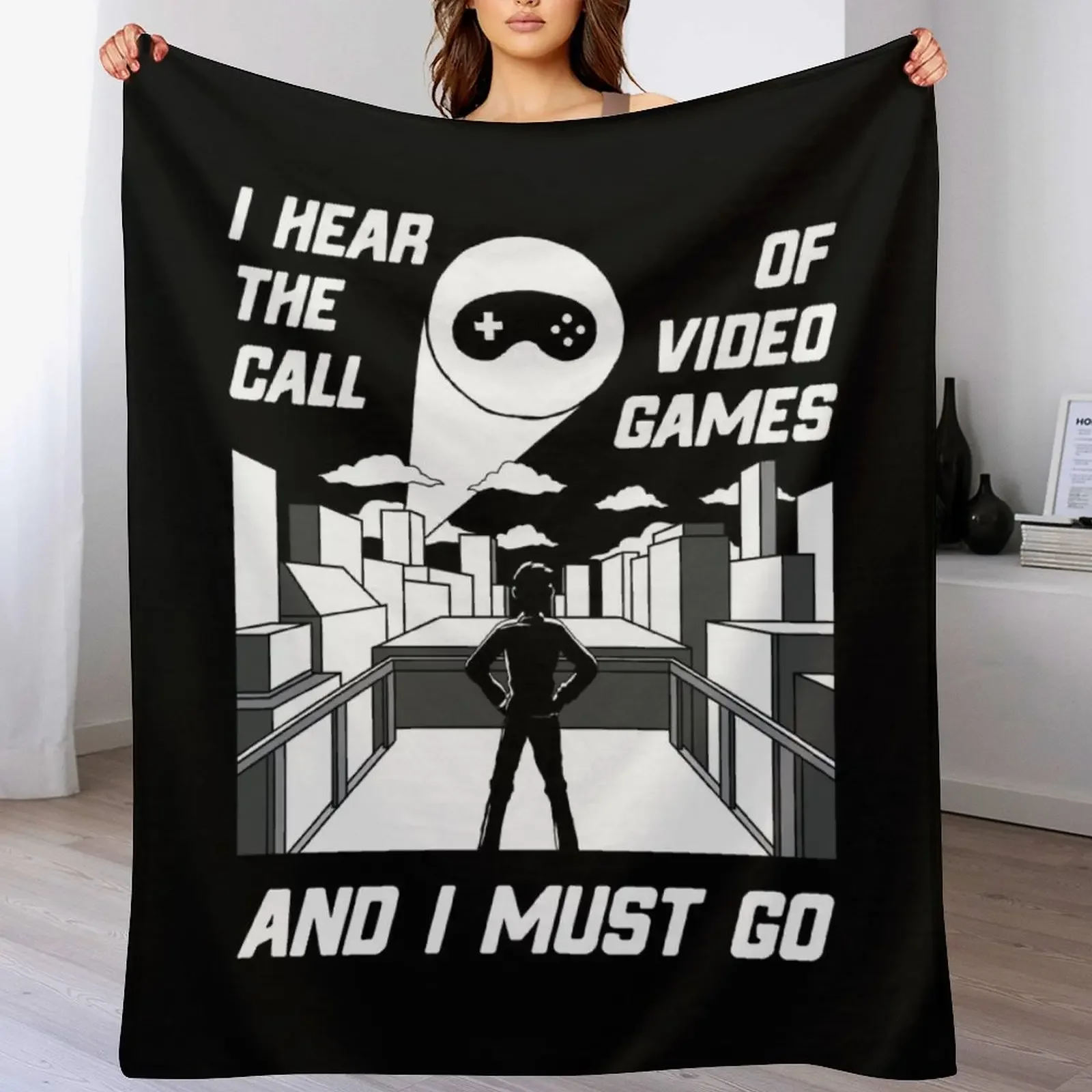 

Boy Gamer Video Games Calling Boy Gamers Gift Throw Blanket Plaid on the sofa Retros Decorative Beds Soft Big Blankets