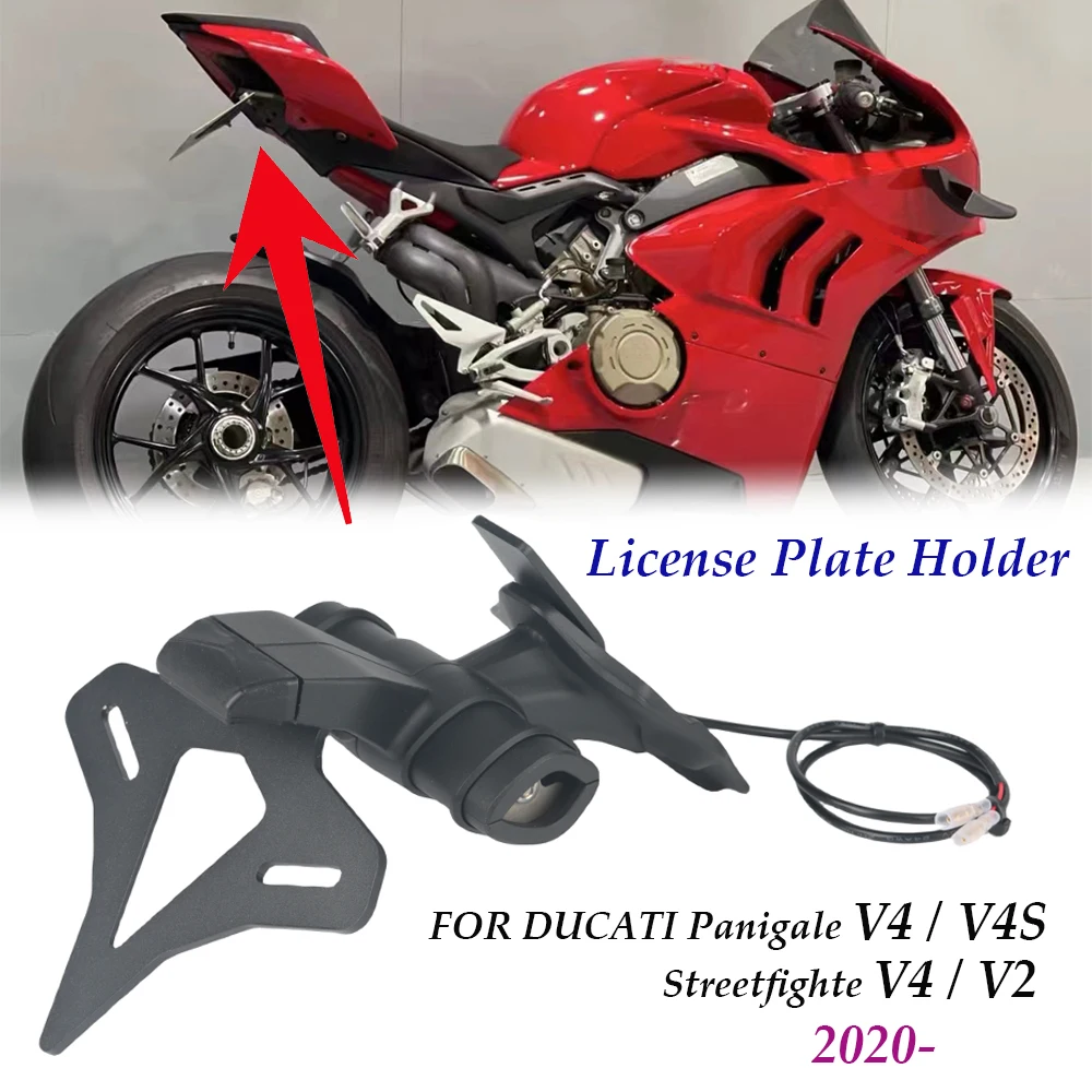 

FOR DUCATI Panigale V4 V4 S & Streetfighte V 4 V 2 Motorcycle Tail Tidy Fender Eliminator LED Light Rear Licence Plate Holder