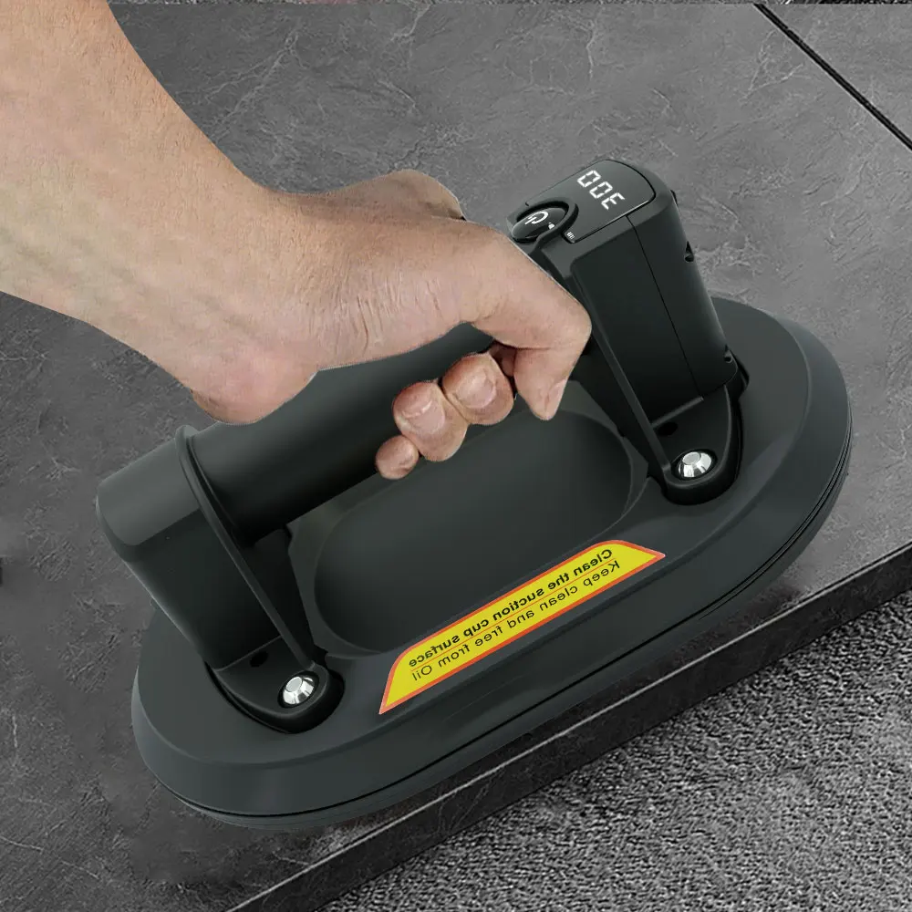 New 300Kg Intelligent Display Industrial Grade Electric Vacuum Suction Cup Heavy Duty Lifter For Granite Tile Glass