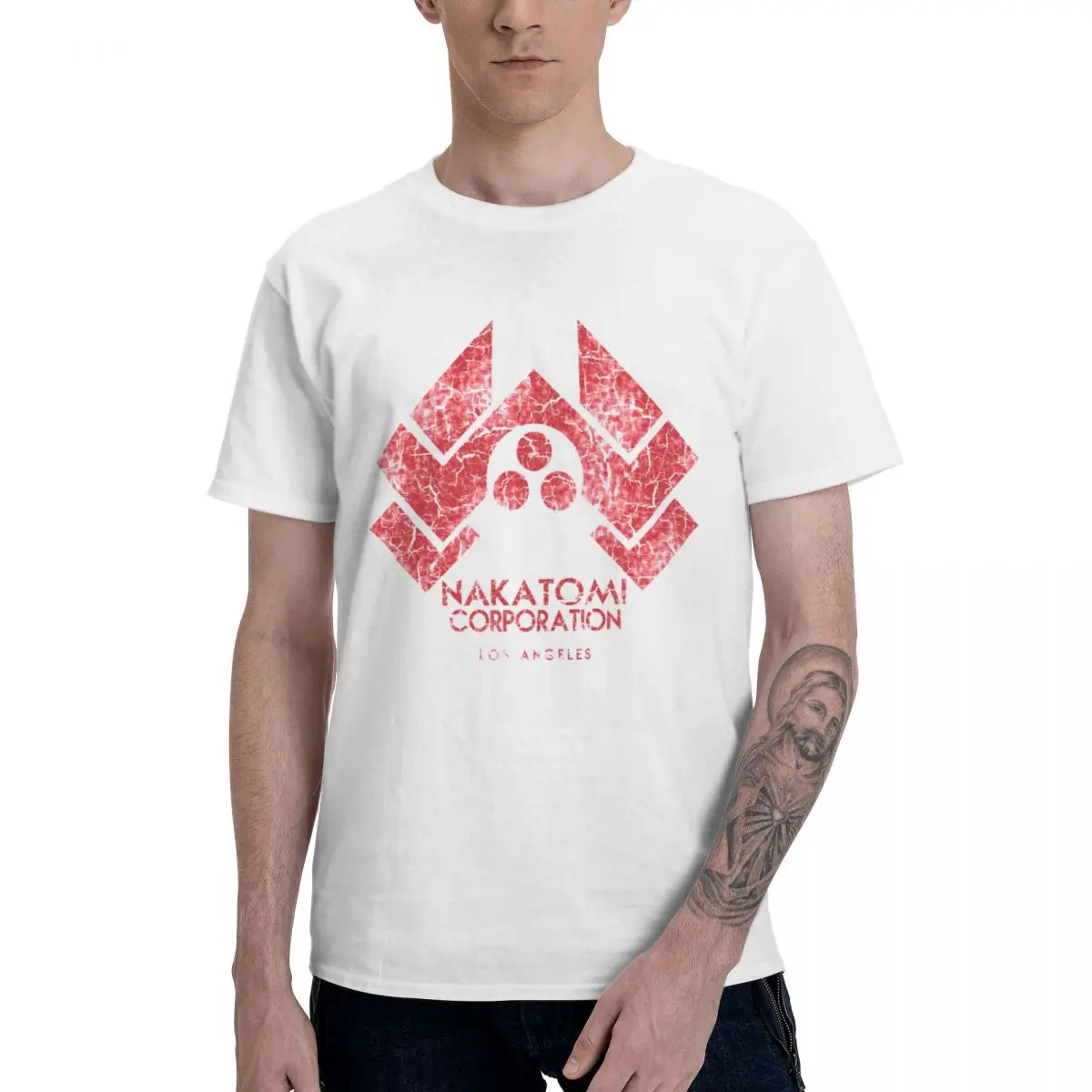 Fashion Nakatomi Corporation (Die Hard) T-Shirt 100% Cotton Round Neck Men T Shirts Short Sleeve PlGift Tees Hoodie