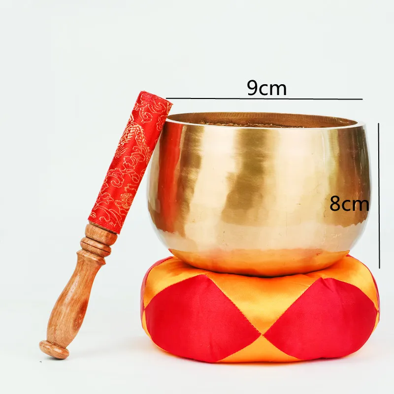 Handmade Copper Bowl Tibetan Singing Set Yoga Meditate Buddha Sound Bowls Practice Temple Buddhist Supplies