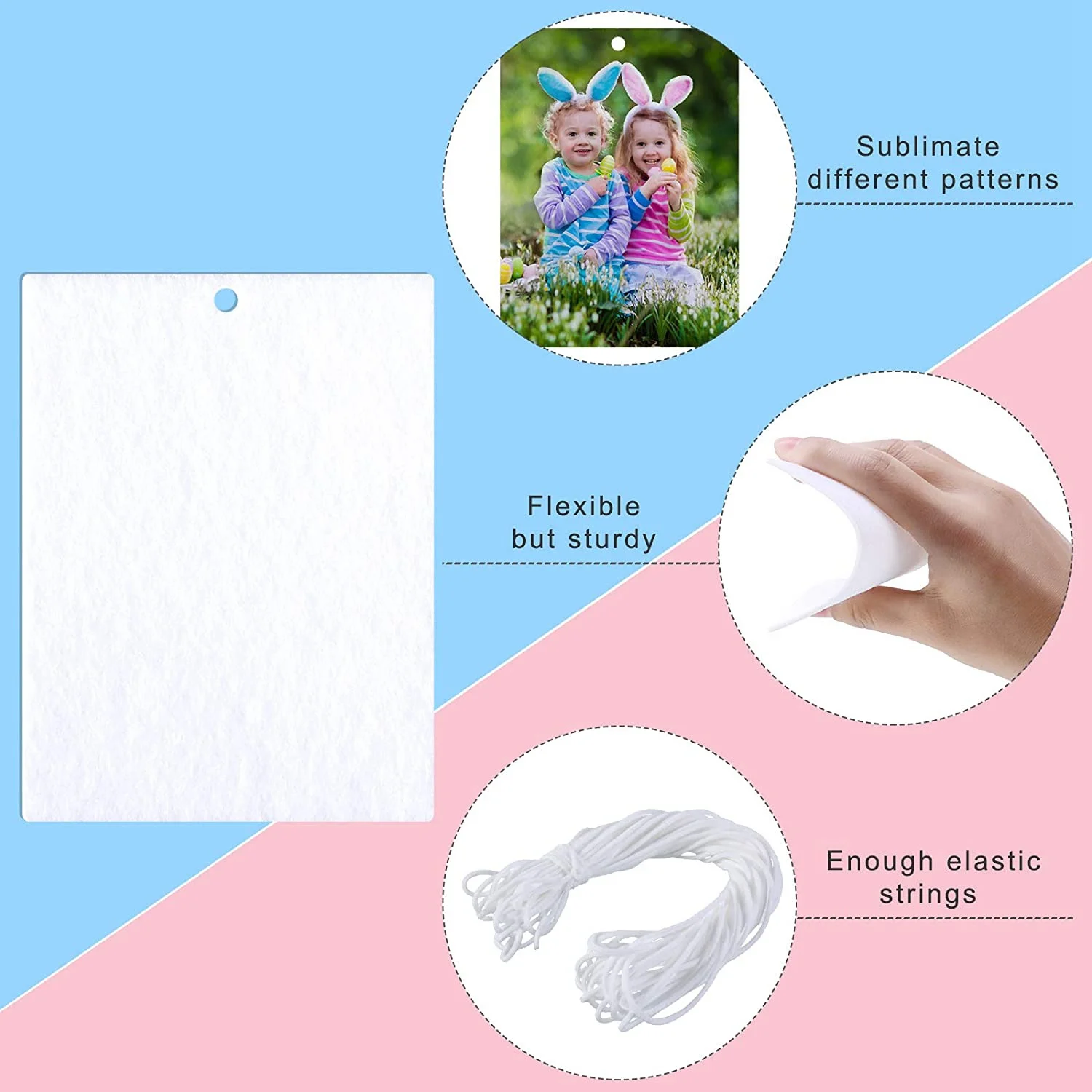 ASMA-25 PCS Sublimation Car Air Freshener Sheets Car Scented Hanging Sheets Felt DIY Rectangle Fragrant Sheets