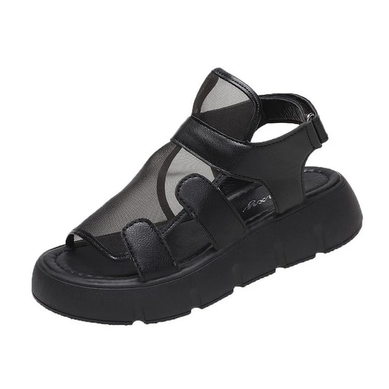 Summer Women Shoes Open Toe Platform Sandals Fashion New Wedge Breathable Casual Sneakers Ladies  and  Chunky Heels image 4