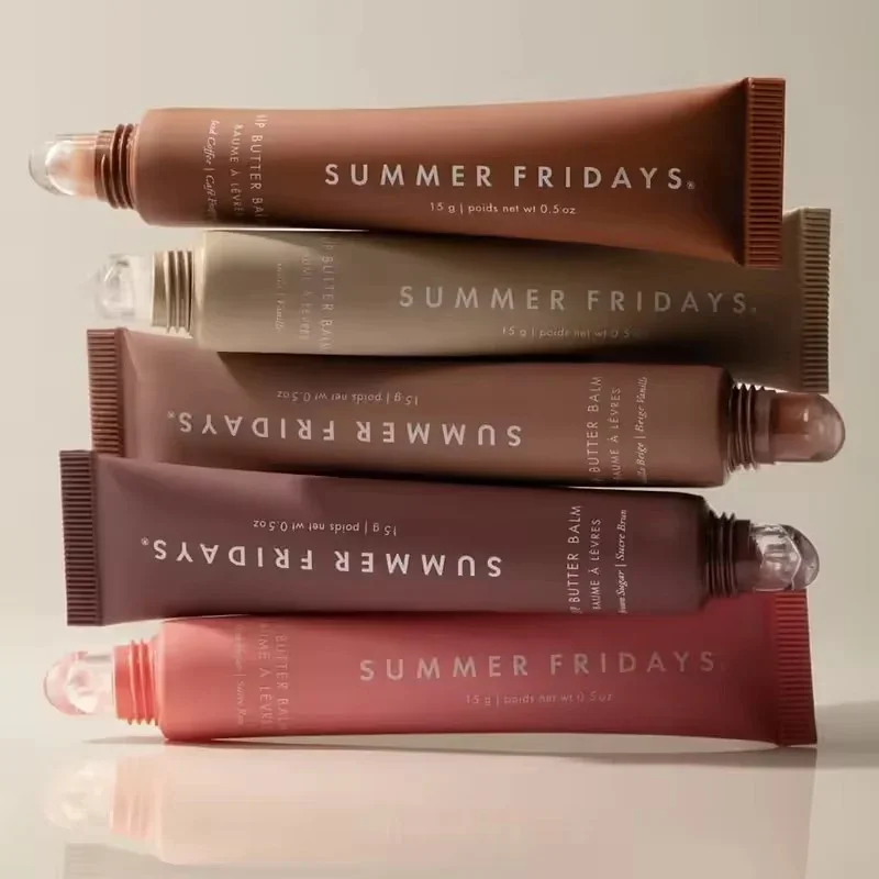 Summer Friday Cocoa Birthday Cake Lip Balm Moisturizing Transparent Lipstick Set Smooth Soft Tube Mirror Lip Gloss Lip Makeupv