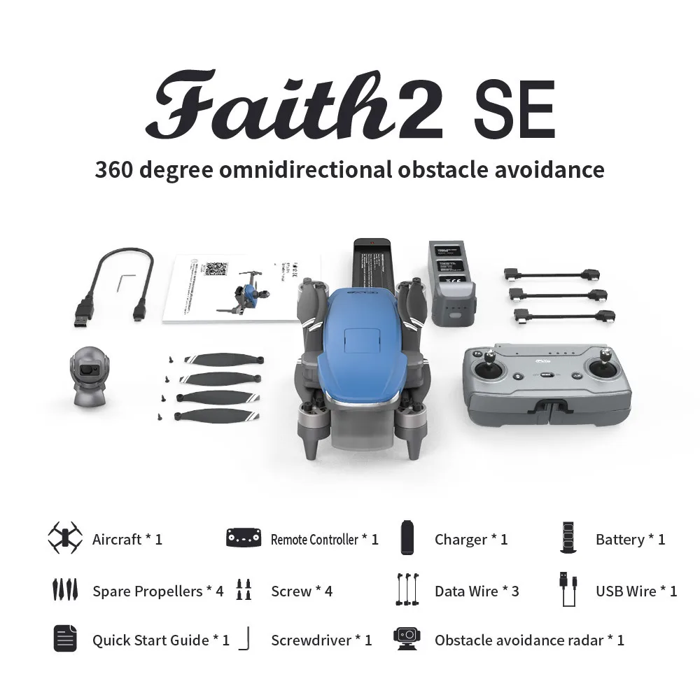 CFLY Faith2 SE dron zdalnie sterowany z unikaniem przeszkód profesjonalna aplikacja 4K podwójny aparat soczewki HD dron FPV sterowana