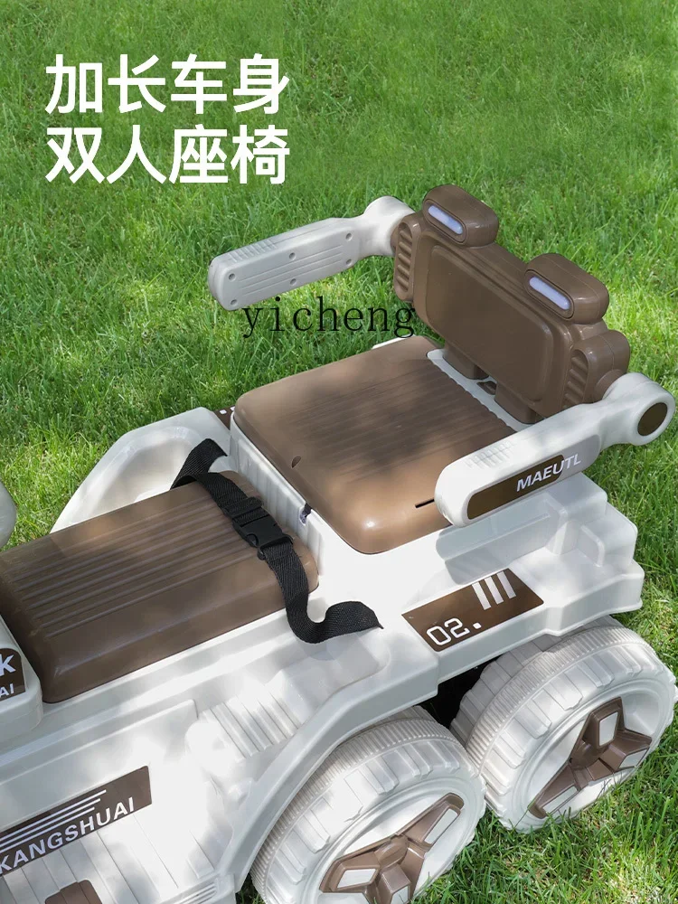 Tqh Children's Excavator Toy Car Can Sit Remote Control Electric Engineering Car Large Six-Wheel off-Road Excavator