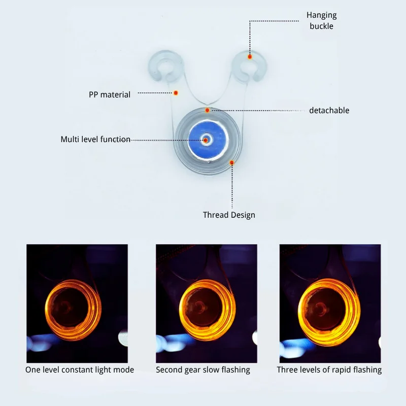 5 防水 LED 屋外キャンプアンチトリッピングテントキャノピーロープヘッドライト乗馬安全信号灯装飾
