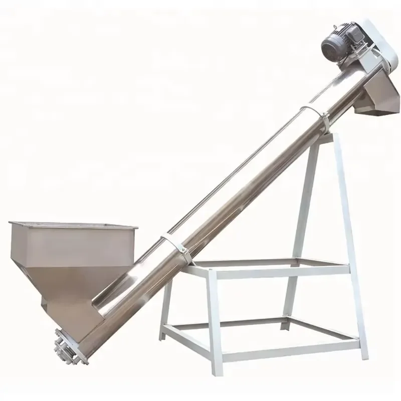 Adjustable Speed Stainless Steel 304 Screw Auger Conveyor for Nuts in Manufacturing Plants