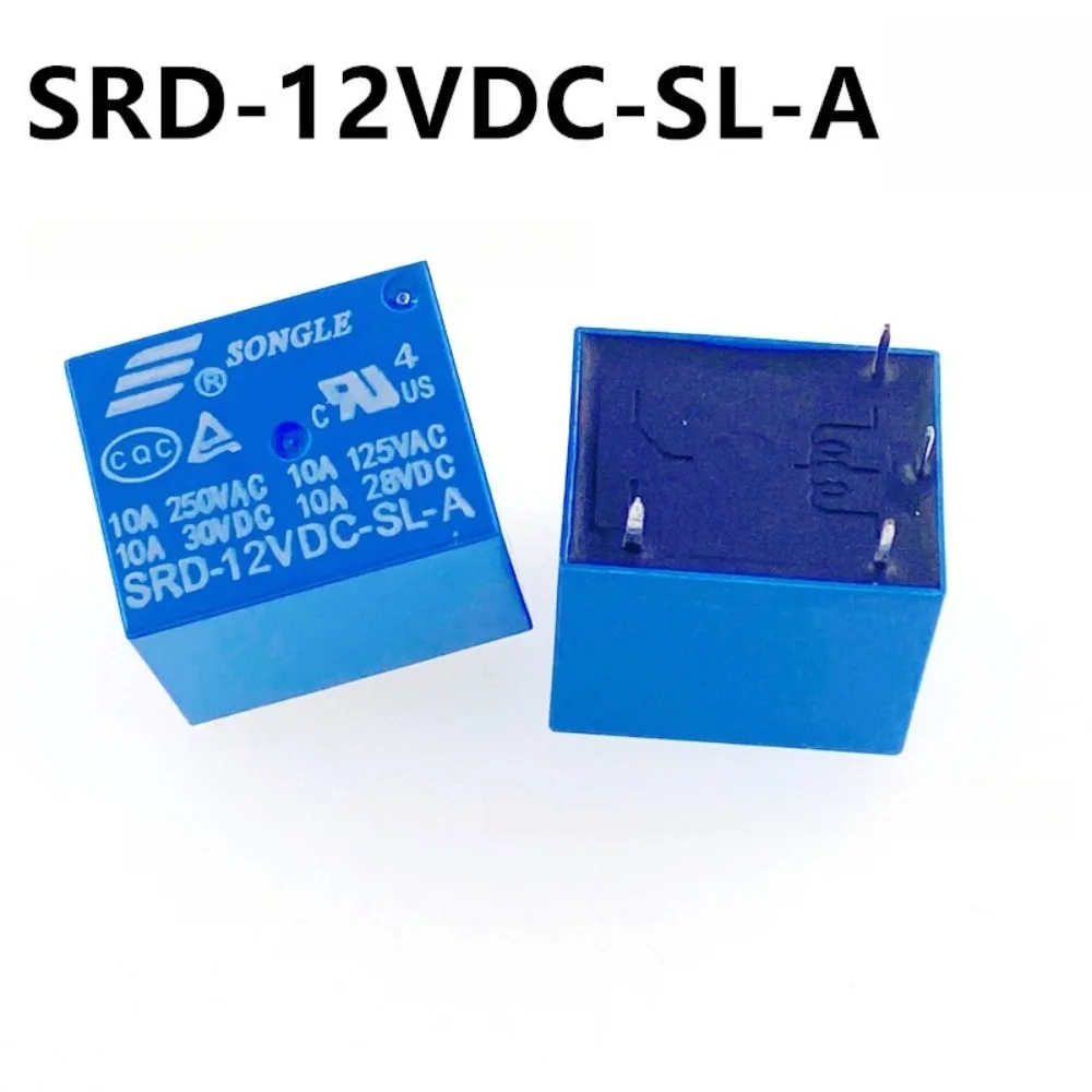 20PCS SRD 5V 12V 24V DC Relay 4 Pin SPST NO PCB Through Hole Power Relay