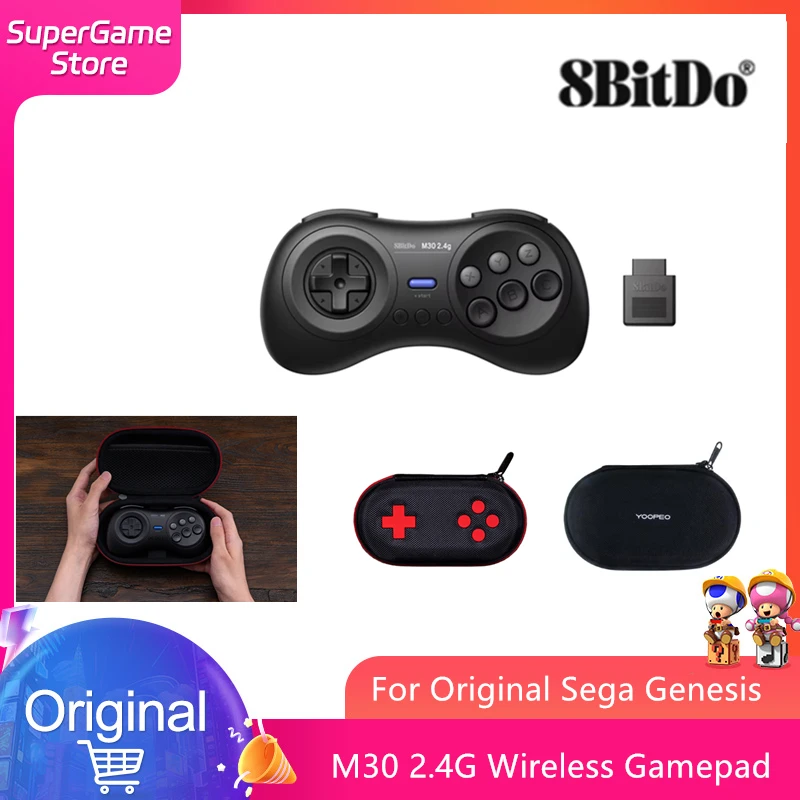 เกมแพดไร้สาย 8BitDo M30 2.4G สําหรับ Sega Genesis ดั้งเดิมและ Sega Mega Drive - Sega Genesis