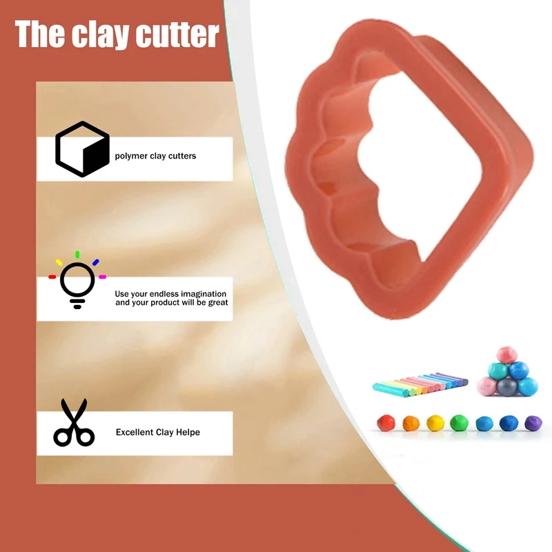 Polymer Clay Cutter - Set Of 24 Shape With 16 Round Cutter And 60 Earring Accessories Set