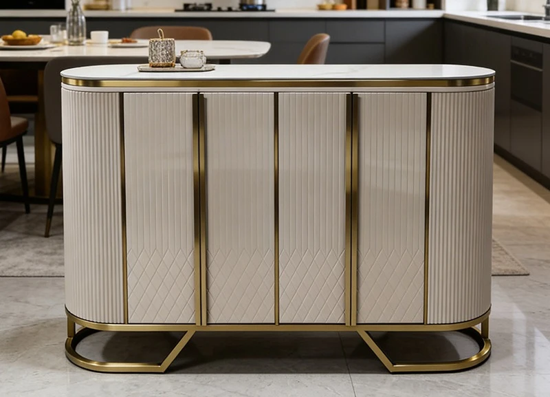 Italian light luxury door cabinet hall entry partition decoration end view cabinet