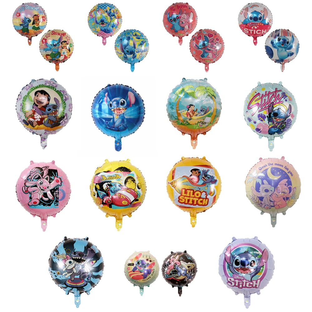 50pcs18inch Disney Lilo&Stitch themed birthday party decoration, children's toys, gifts, baby showers, party cartoon decorations