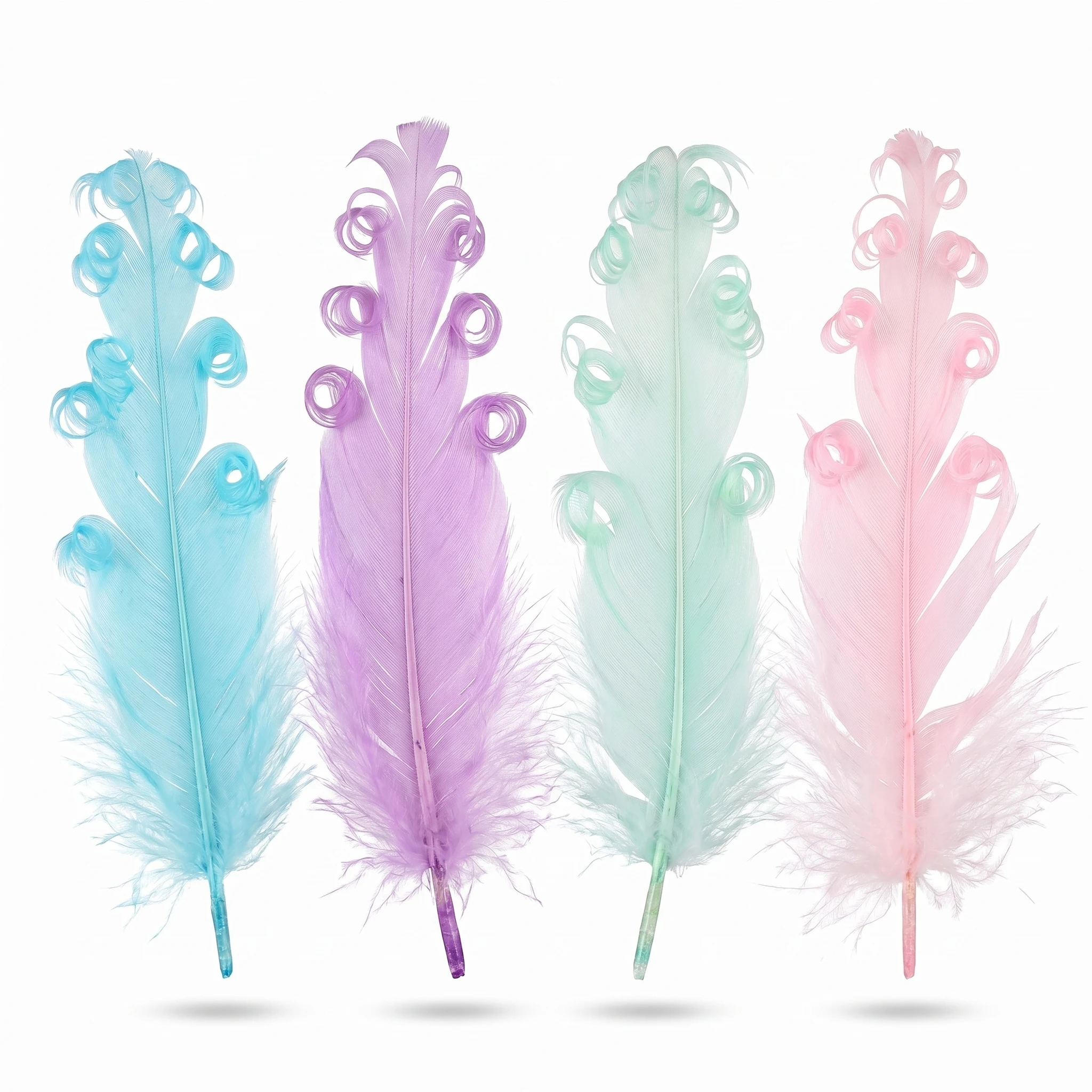 White Curly Goose Feathers 10-18cm Dyed Craft Feathers for Costume Design DIY Accessories Wedding Party Decor