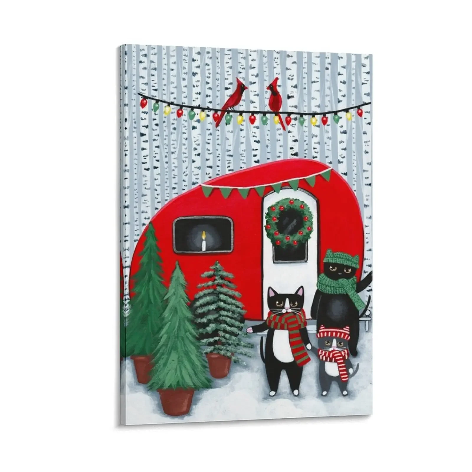 

Cats Picking Out The Christmas Tree! Canvas Painting Decoration for bedroom japanese room decor anime posters