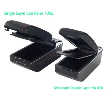 Pro loketní opěrku Volkswagen Polo Pro VW Polo 9N 3 Box na loketní opěrku 2002-2009 Dodatečné díly Úložný box Doplňky do interiéru USB 10 nejlepší prodej Konzola VW Polo - №10