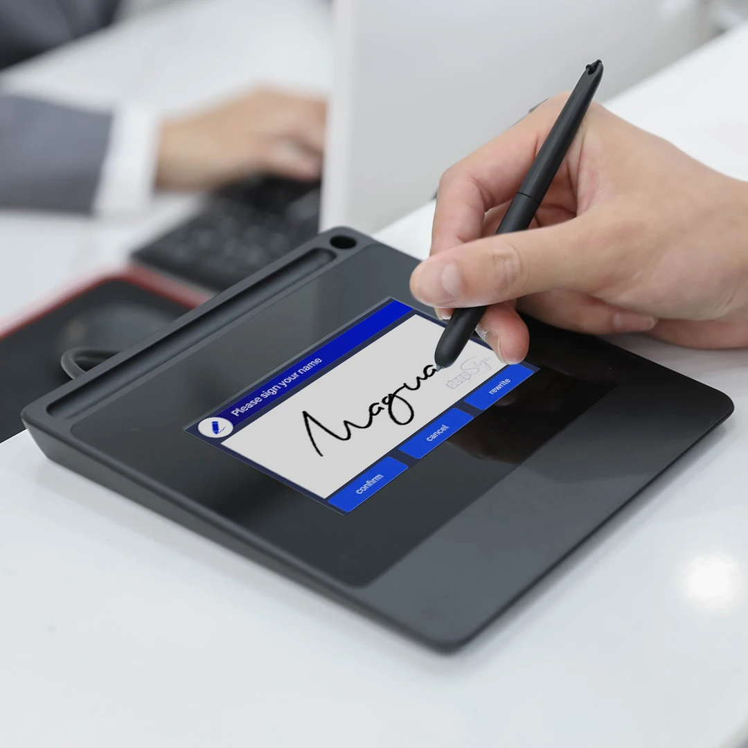 Paperless 5 Inch Portable Digital Signature Pad DS510 Pdf Sign Real-time Display Signature Tablet for Bank Hotel OEM