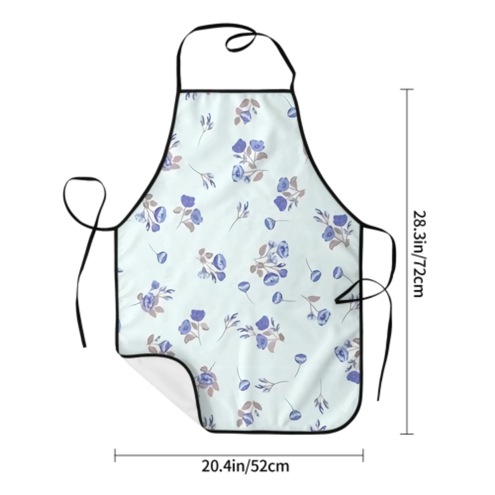 Summer Flower Polyester locking hem Apron Home Cooking Baking Kitchen Blue Daisy Apron Colorful Colorful Daisy Colorful Daisy