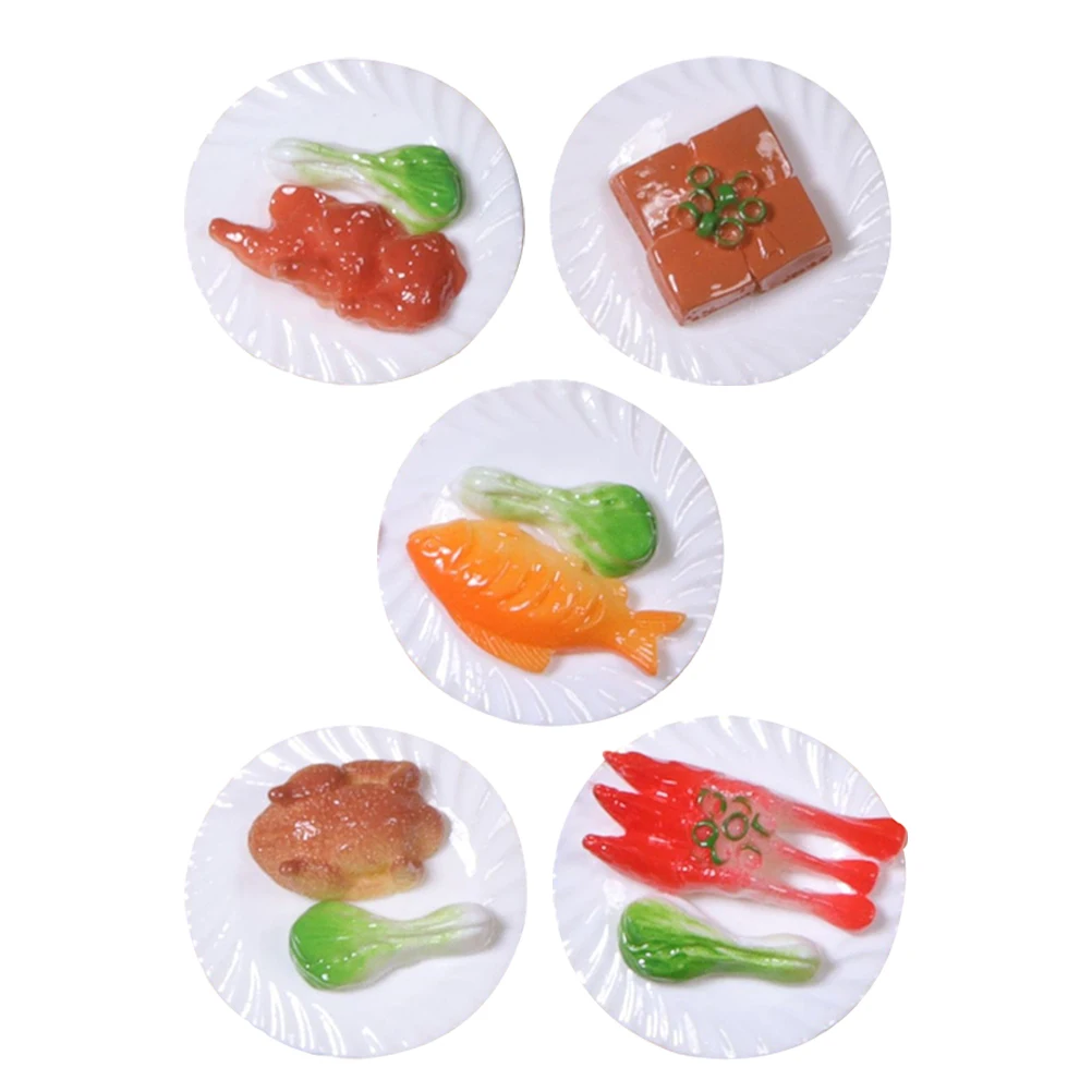 

5 Pcs Simulated Food Artificial Decoration Mini Prop Fake Model Faux Decorative