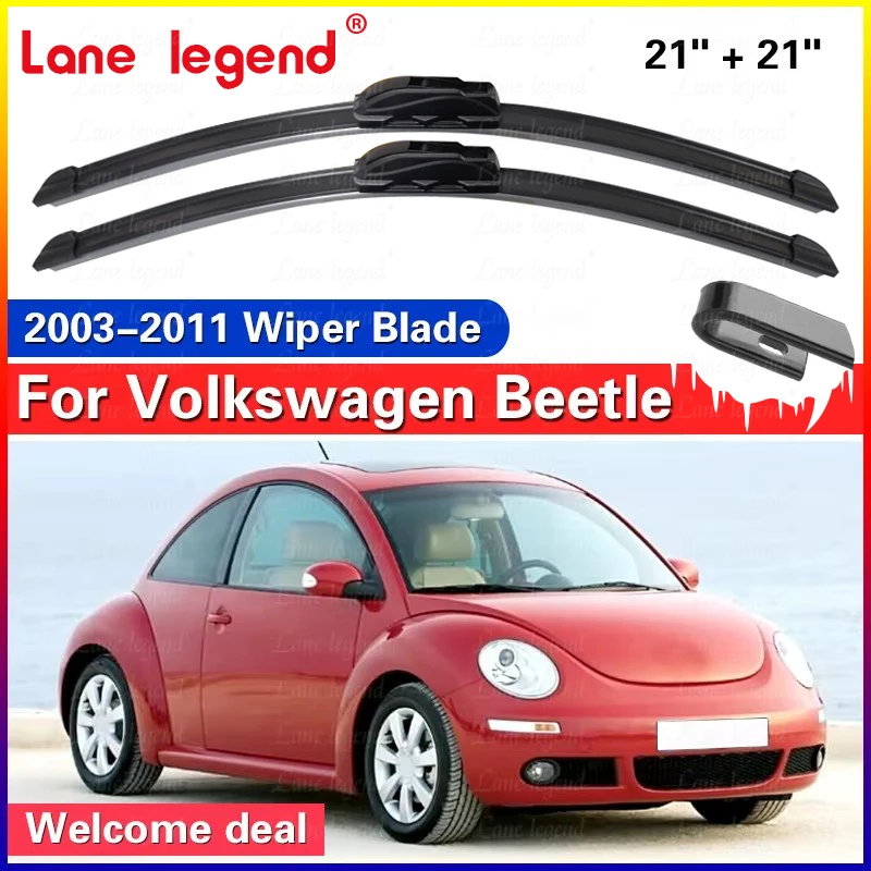 Escobilla limpiaparabrisas de coche para Volkswagen VW New Beetle 2003-2008 2009 2010 2011 limpiaparabrisas delantero 21 "+ 21" accesorios de coche